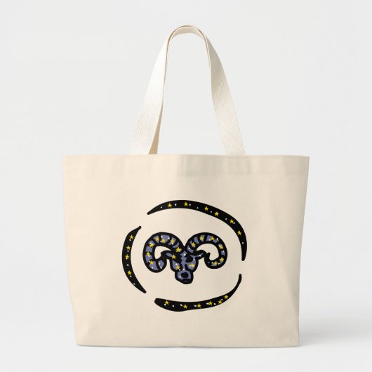 Ram Icon Persoonlijkheidstas Grote Tote Bag (Voorkant)