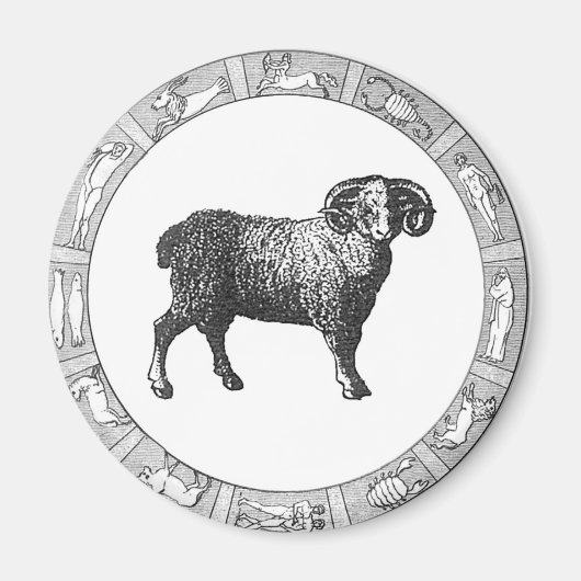 Ram in een Zodiac Ring Magneet (Voorkant)