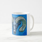 Ram in sky blue koffiemok (Voorkant rechts)