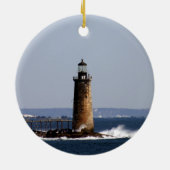 Ram Island Ledge Light Keramisch Ornament (Achterkant)