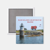 Ram Island Lighthouse Boothbay Harbour Maine Magne Magneet (Voorkant / Achterkant)