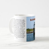 Ram Island Lighthouse, Boothbay Harbour Maine Mok (Voorkant links)