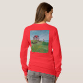 Ram Island Lighthouse, Large Font, Long sleeve T-shirt (Achterkant volledig)