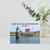 Ram Island Lighthouse, Maine Briefkaart (Staand voorkant)