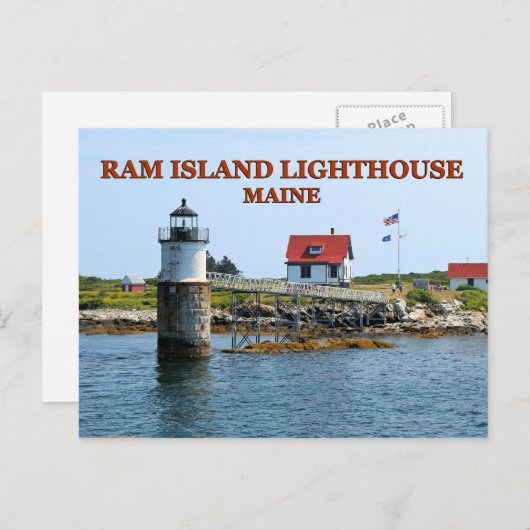 Ram Island Lighthouse, Maine Briefkaart (Voorkant / Achterkant)