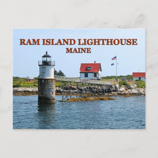 Ram Island Lighthouse, Maine Briefkaart (Voorkant)