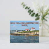 Ram Island Lighthouse, Maine Briefkaart (Staand voorkant)