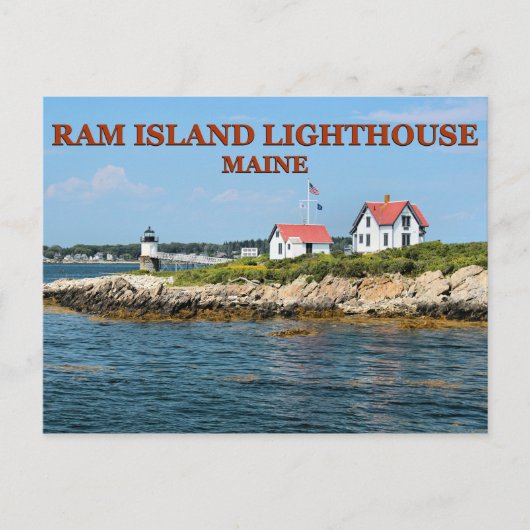 Ram Island Lighthouse, Maine Briefkaart (Voorkant)