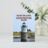 Ram Island Lighthouse, Maine Briefkaart (Staand voorkant)
