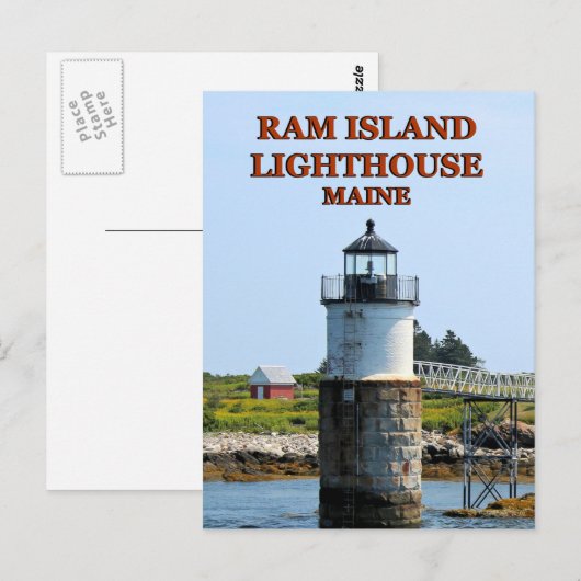 Ram Island Lighthouse, Maine Briefkaart (Voorkant / Achterkant)