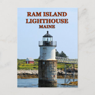 Ram Island Lighthouse, Maine Briefkaart