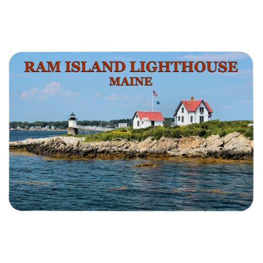 Ram Island Lighthouse, Maine Flexi Magnet Magneet (Horizontaal)