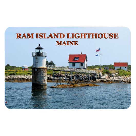 Ram Island Lighthouse, Maine Flexi Magnet Magneet (Horizontaal)
