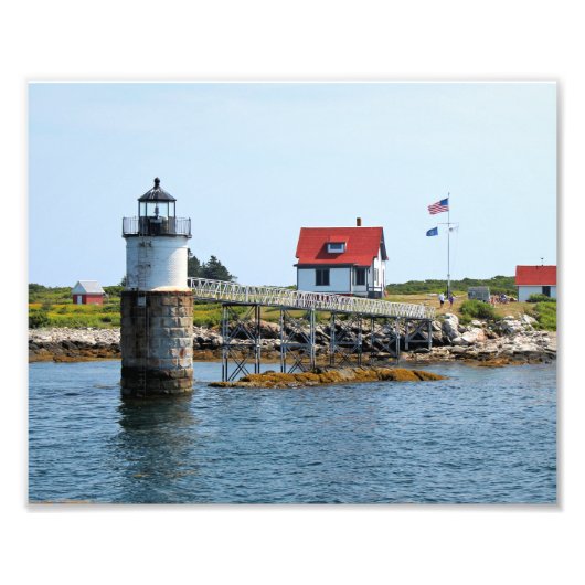 Ram Island Lighthouse, Maine Foto Afdruk (Voorkant)