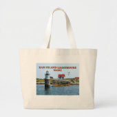 Ram Island Lighthouse, Maine Jumbo Canvas tas (Voorkant)