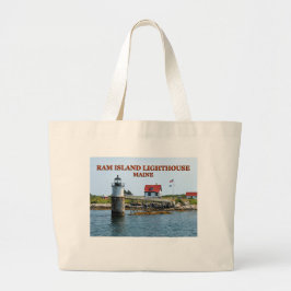 Ram Island Lighthouse, Maine Jumbo Canvas tas