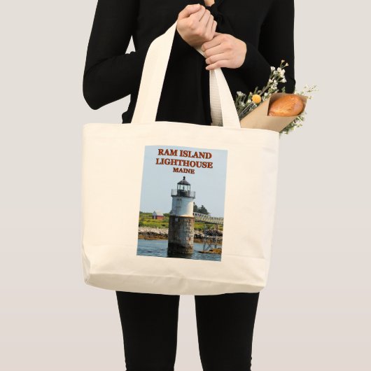 Ram Island Lighthouse, Maine Jumbo Canvas tas (Voorkant (product))