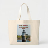 Ram Island Lighthouse, Maine Jumbo Canvas tas (Voorkant)
