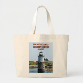 Ram Island Lighthouse, Maine Jumbo Canvas tas