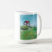 Ram Island Lighthouse, Maine, Large Coffee Mok (Voorkant rechts)