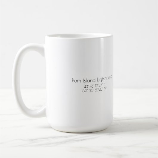 Ram Island Lighthouse, Maine, Large Coffee Mok (Links)