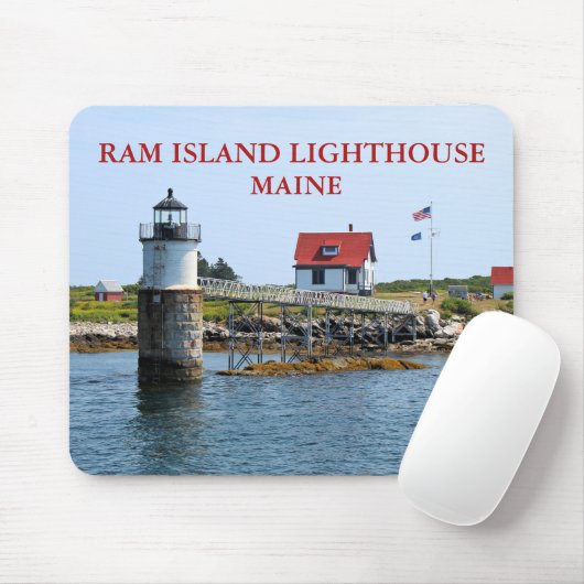 Ram Island Lighthouse, Maine Mousepad Muismat (Met muis)