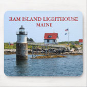 Ram Island Lighthouse, Maine Mousepad Muismat (Voorkant)
