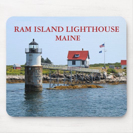 Ram Island Lighthouse, Maine Mousepad Muismat (Voorkant)