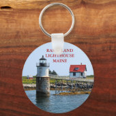 Ram Island Lighthouse, Maine Sleutelhanger (Voorkant)