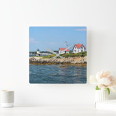 Ram Island Lighthouse, Maine Square Wall Clock Vierkante Klok (Huis)