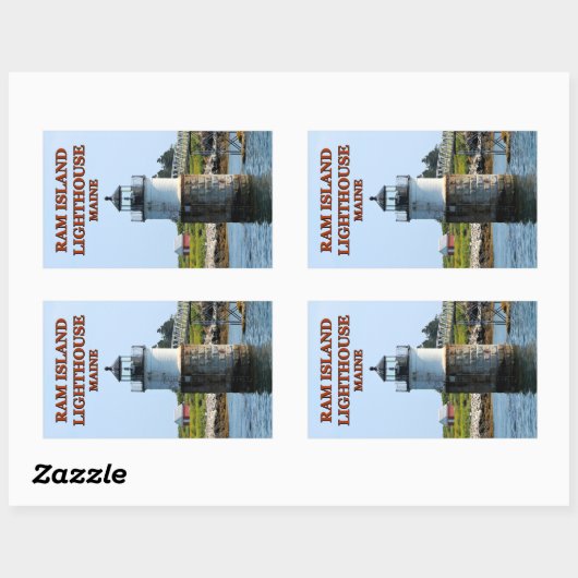 Ram Island Lighthouse, Maine Stickers (Vel)