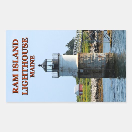 Ram Island Lighthouse, Maine Stickers (Voorkant)