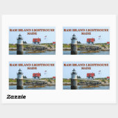 Ram Island Lighthouse, Maine Stickers (Vel)