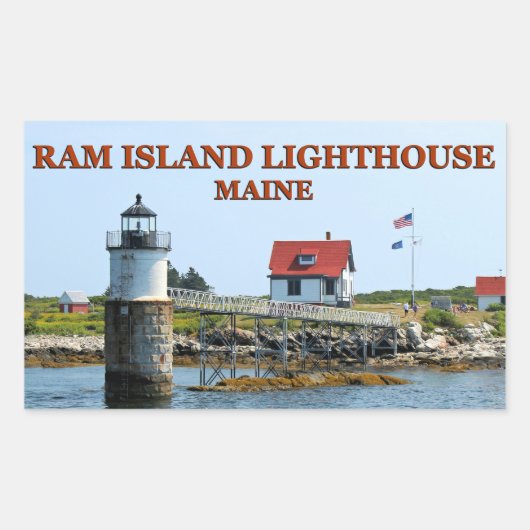 Ram Island Lighthouse, Maine Stickers (Voorkant)