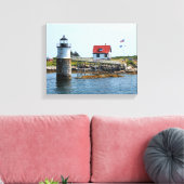 Ram Island Lighthouse, Maine Wrapped Canvas Print (Insitu (Woonkamer))