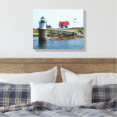 Ram Island Lighthouse, Maine Wrapped Canvas Print (Insitu (Slaapkamer))