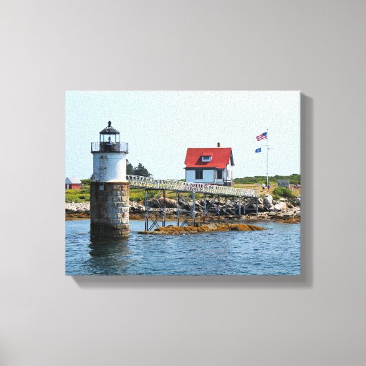 Ram Island Lighthouse, Maine Wrapped Canvas Print (Voorkant)