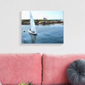 Ram Island Lighthouse, Maine Wrapped Canvas Print (Insitu (Woonkamer))