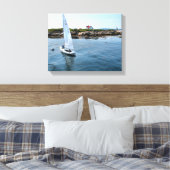 Ram Island Lighthouse, Maine Wrapped Canvas Print (Insitu (Slaapkamer))