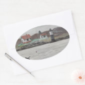 Ram Island Maine Ovale Sticker (Envelop)