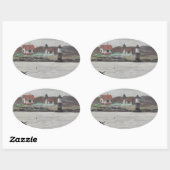 Ram Island Maine Ovale Sticker (Vel)