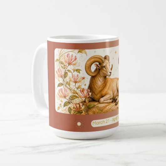 Ram Kamperfoelie Art Nouveau Mok (Voorkant links)