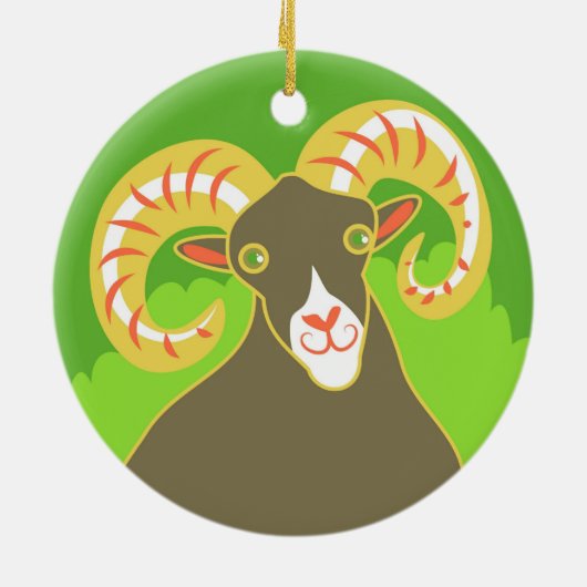 Ram Keramisch Ornament (Achterkant)