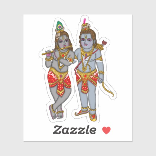 Ram & Krishna Sticker (Vel)