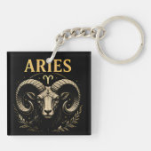 Ram Leiderschap Moed Dierenriem Astrologie Cadeau Sleutelhanger (Achterkant)