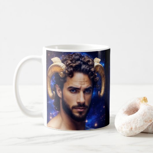 Ram Man Astrologische Koffie Mok (Met donut)