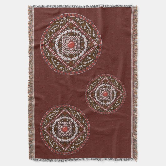 Ram Mandala Gooi Deken (Voorkant Verticaal)