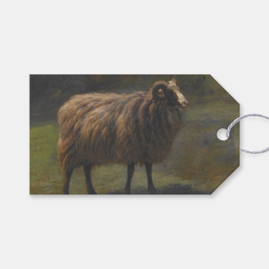 Ram (Mannelijk Schaap) op het Boerderij (door Rosa Cadeaulabel (Voorkant (Horizontaal))