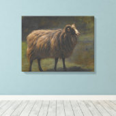 Ram (Mannelijk Schaap) op het Boerderij (door Rosa Canvas Afdruk (Insitu (Houten vloer))