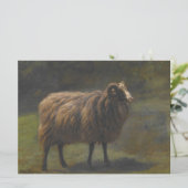 Ram (Mannelijk Schaap) op het Boerderij (door Rosa Kaart (Staand voorkant)